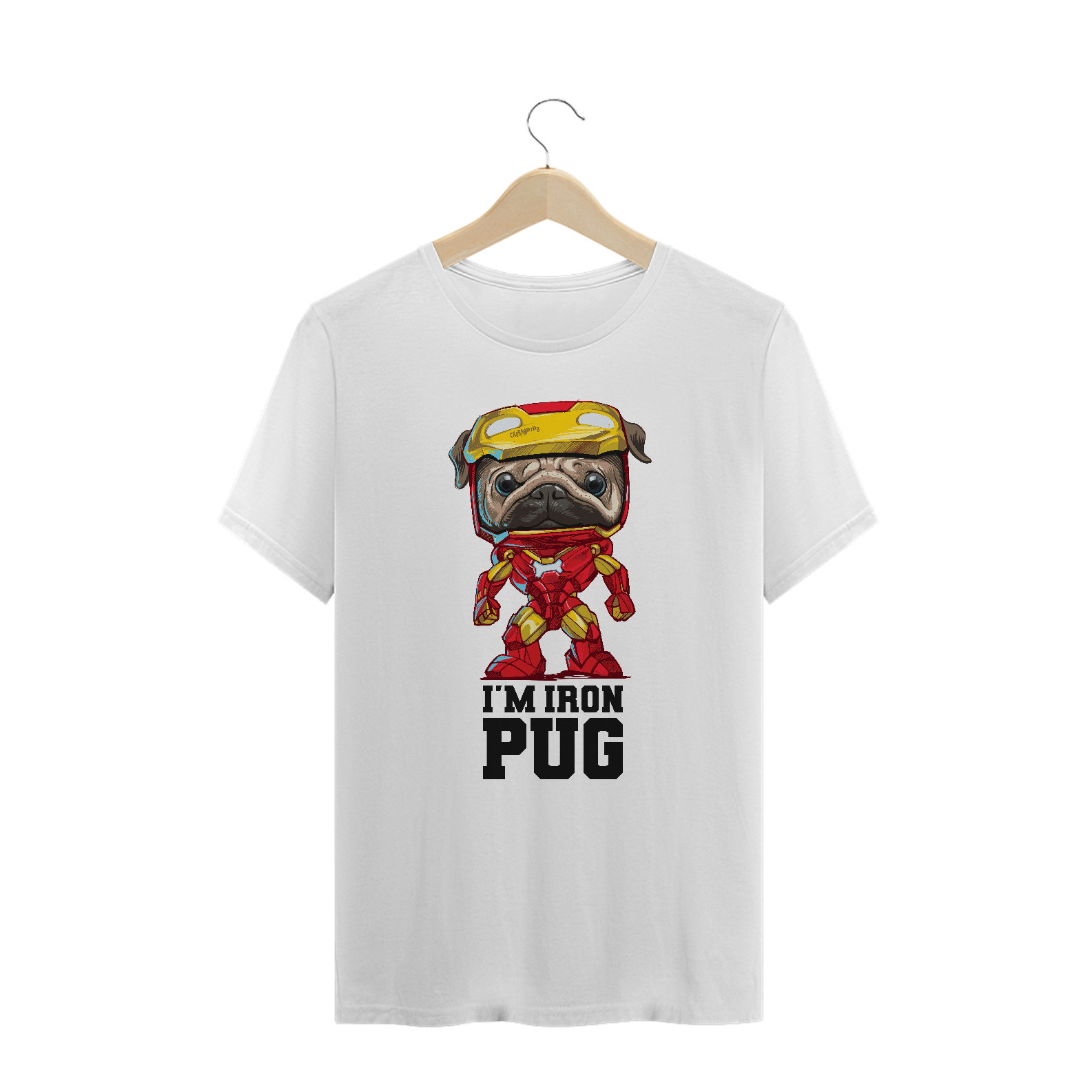 Camiseta Plus Size I'm Iron Pug