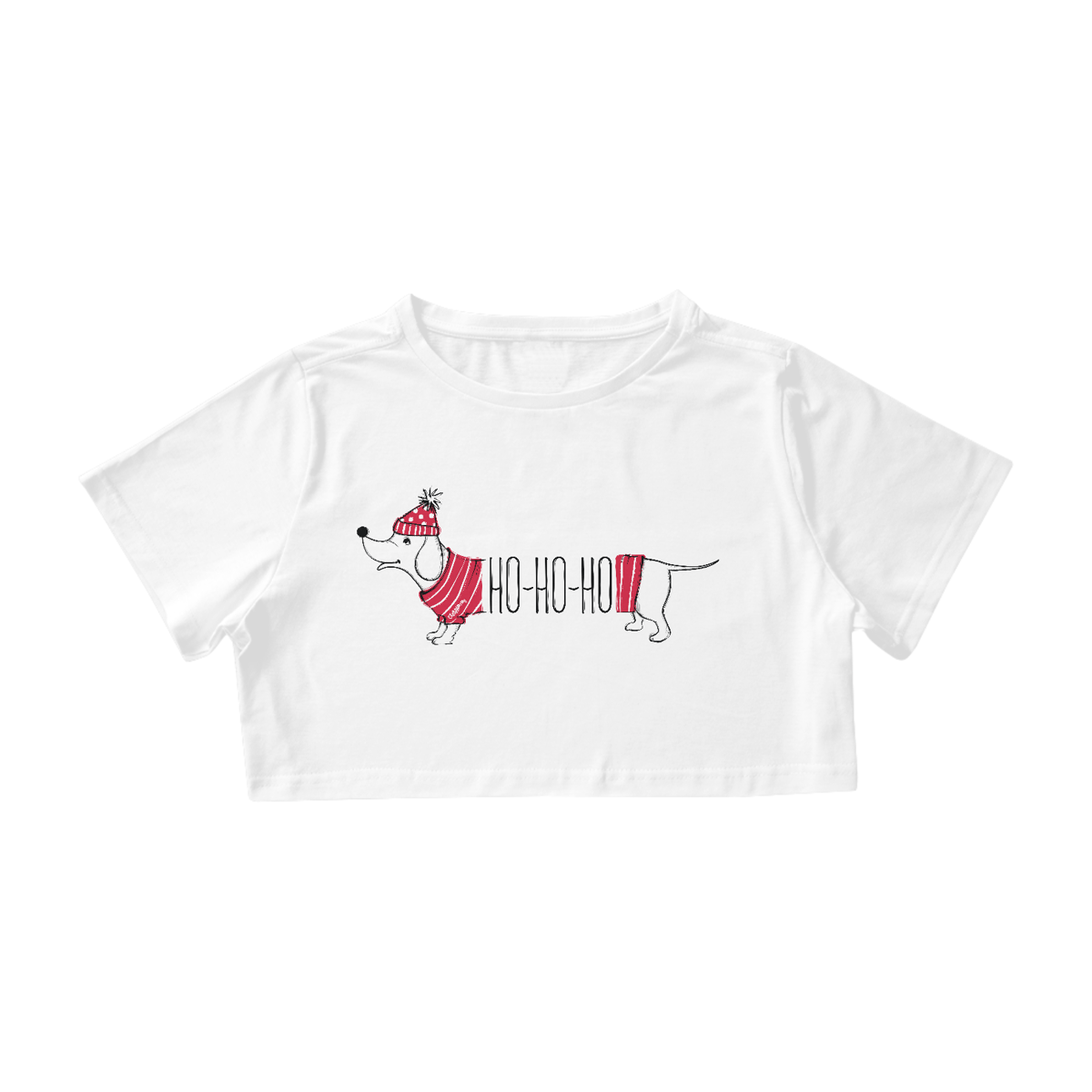 Nome do produto: Cropped Dachshund Natal Ho Ho Ho