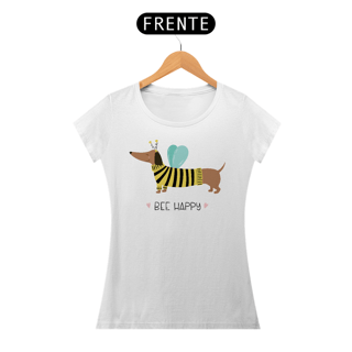 Nome do produto Baby Look Dachshund Bee Happy