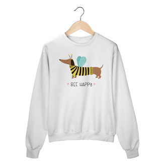 Nome do produto Moletom Blusão Dachshund Bee Happy