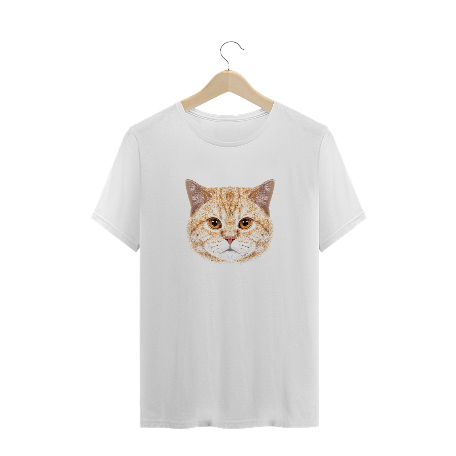 Camiseta Plus Size Gato Retrato