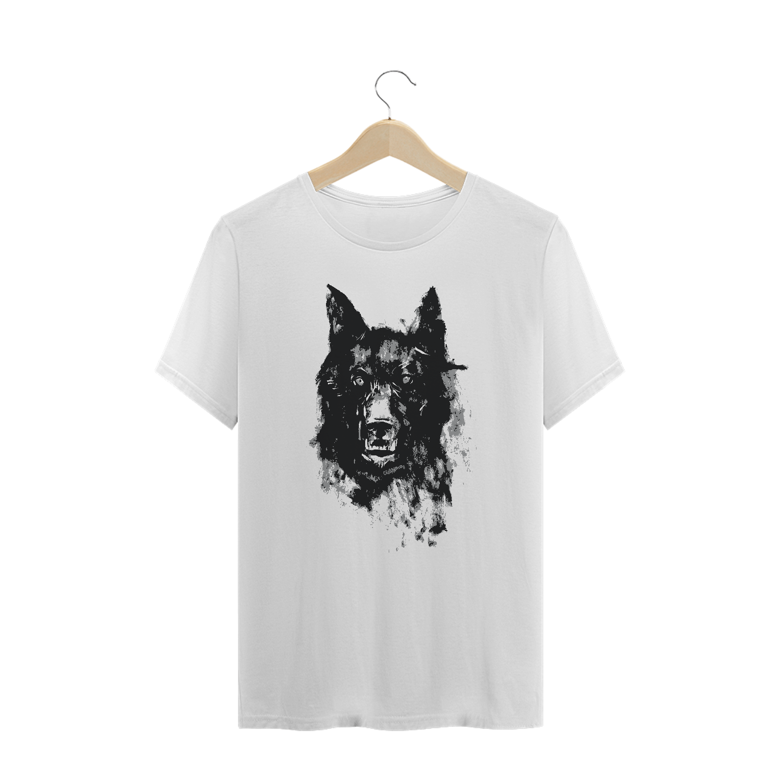 Camiseta Plus Size Lobo - Modelo 1