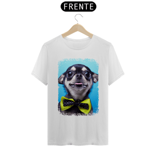 Nome do produto Camiseta Chihuahua Preto de Gravatinha