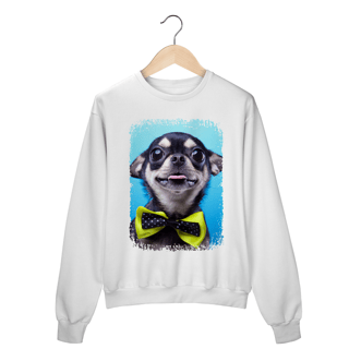 Nome do produto Moletom Blusão Chihuahua Preto de Gravatinha