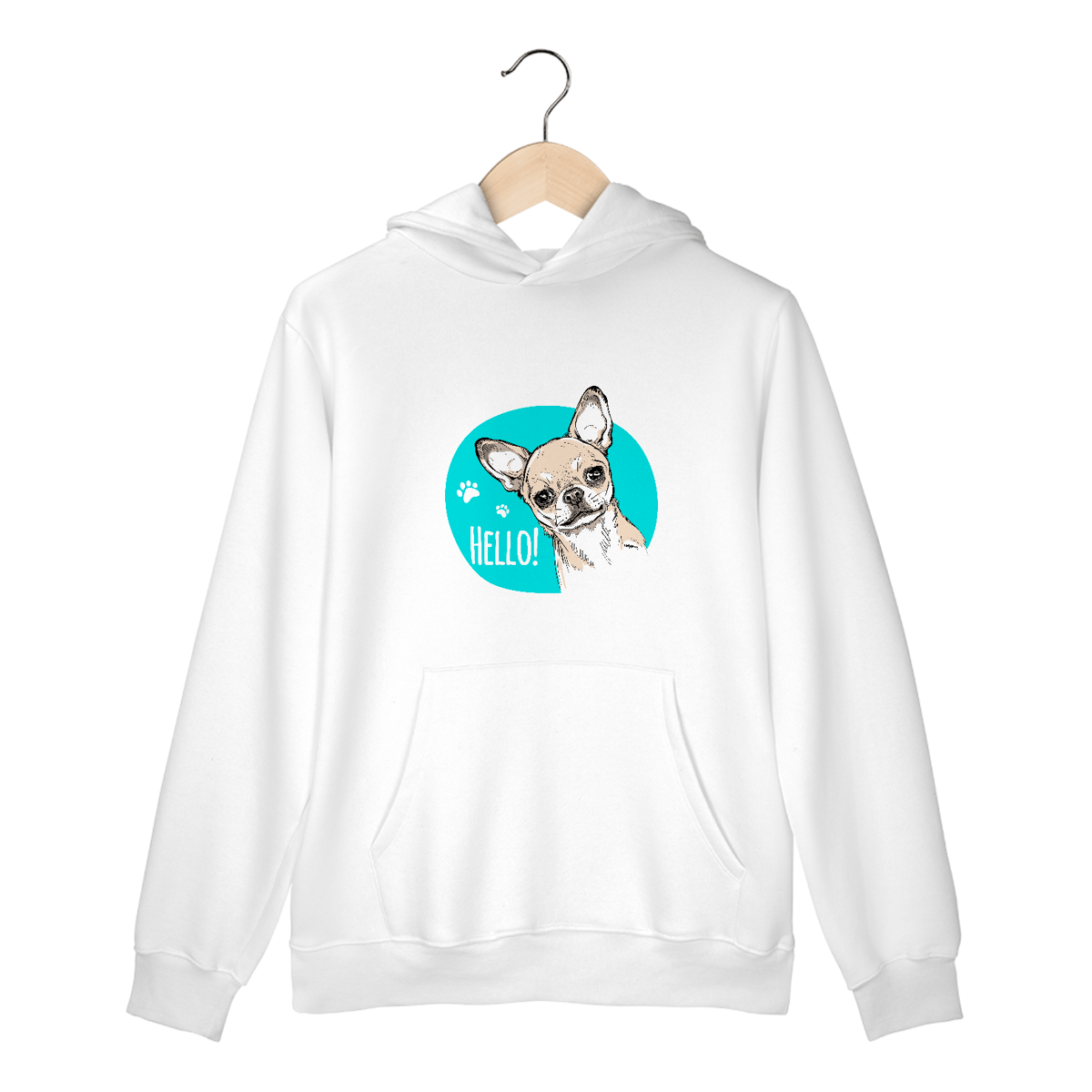 Nome do produto: Moletom Canguru Chihuahua Hello