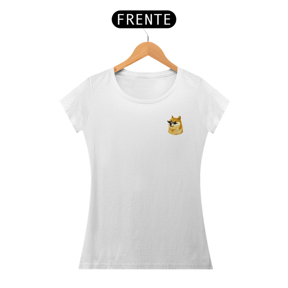 Nome do produto: Baby Look Akita Meme Óculos
