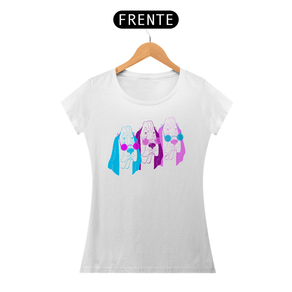 Nome do produto: Baby Look Basset Hound Triplo