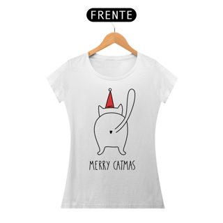 Nome do produto Baby Look Gato Natal - Merry Catmas