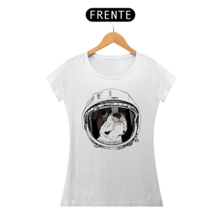 Nome do produto Baby Look Boston Terrier Astronauta