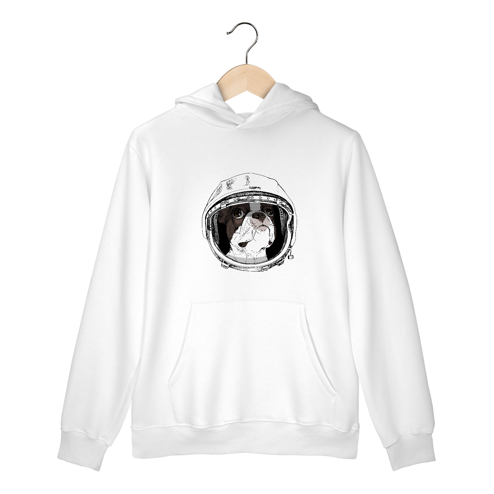 Moletom Canguru Boston Terrier Astronauta