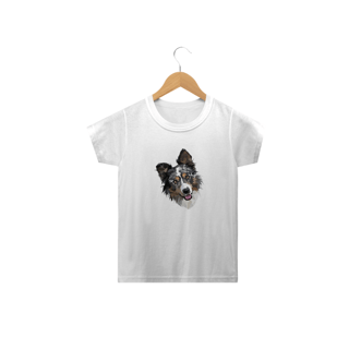 Nome do produto Camiseta Infantil Border Collie Realista