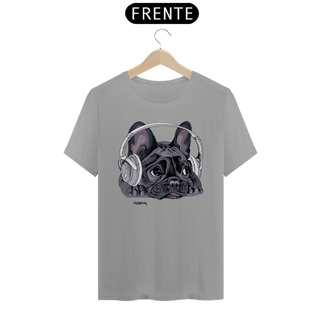 Nome do produto Camiseta Bulldog Francês Ouvindo Música