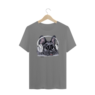 Nome do produto Camiseta Plus Size Bulldog Francês Ouvindo Música