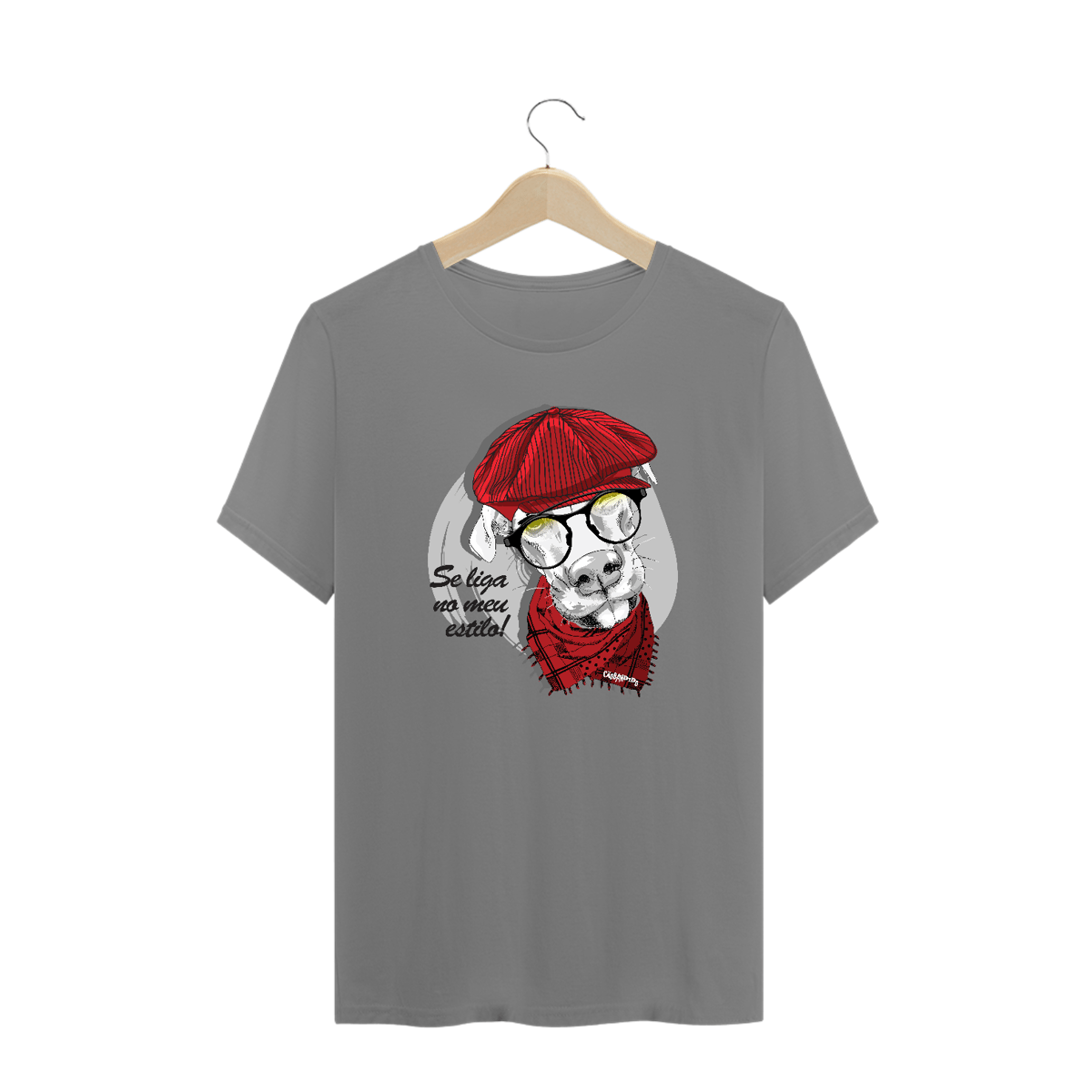 Nome do produto: Camiseta Plus Size Cachorro Se Liga no Meu Estilo