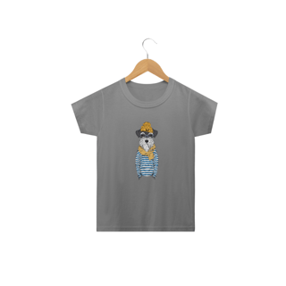 Nome do produto Camiseta Infantil Schnauzer Cachorro Marinheiro