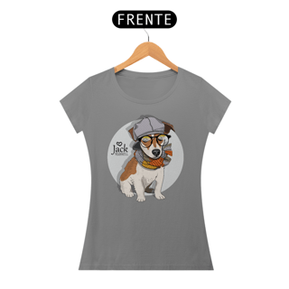 Nome do produto Baby Look Jack Russell de Óculos e Cachecol