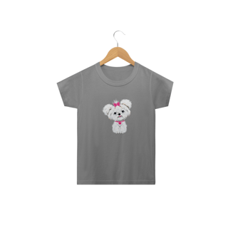 Nome do produto Camiseta Infantil Maltês de Lacinho