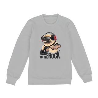 Nome do produto Moletom Blusão Pug On The Rock
