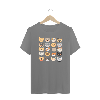 Nome do produto Camiseta Plus Size Cats Emoticons
