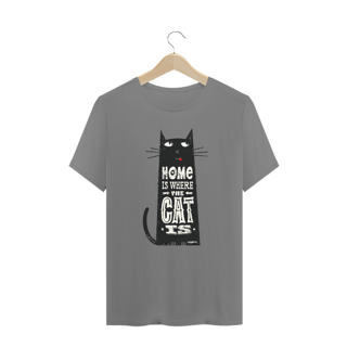 Nome do produto Camiseta Plus Size Home Is Where The Cat Is