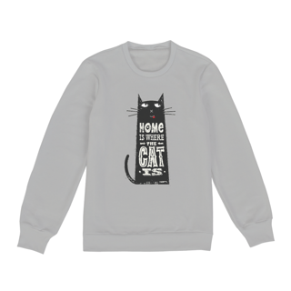 Nome do produto Moletom Blusão Home Is Where The Cat Is