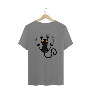 Nome do produto Camiseta Plus Size Gato Preto Arranhando