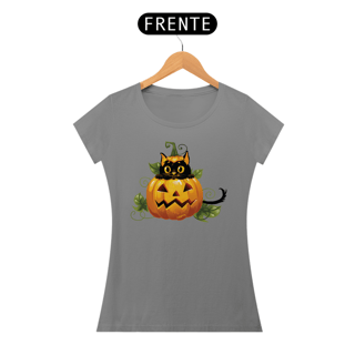 Nome do produto Baby Look Gato Preto Halloween