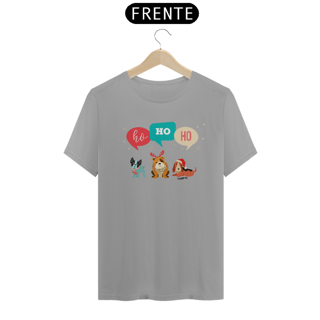 Nome do produto Camiseta Cachorro Natal Ho Ho Ho