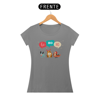 Nome do produto Baby Look Cachorro Natal Ho Ho Ho
