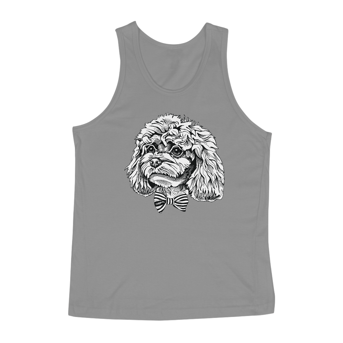 Nome do produto: Regata Poodle de Gravatinha Borboleta