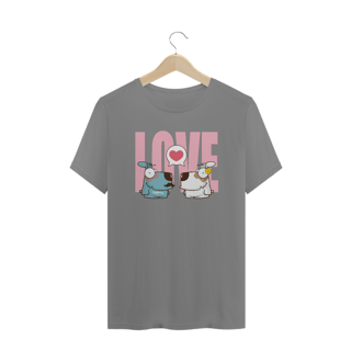 Nome do produto Camiseta Plus Size Cachorro Casal Love
