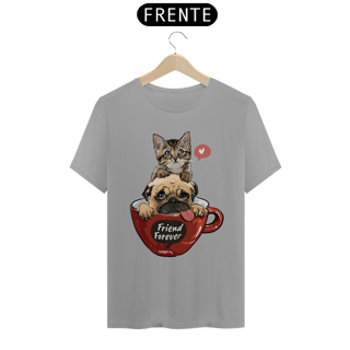Nome do produto Camiseta Gato e Cachorro - Friend Forever