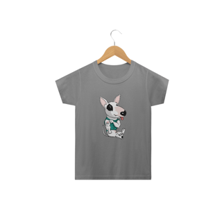 Nome do produto Camiseta Infantil Bull Terrier I Love Dad