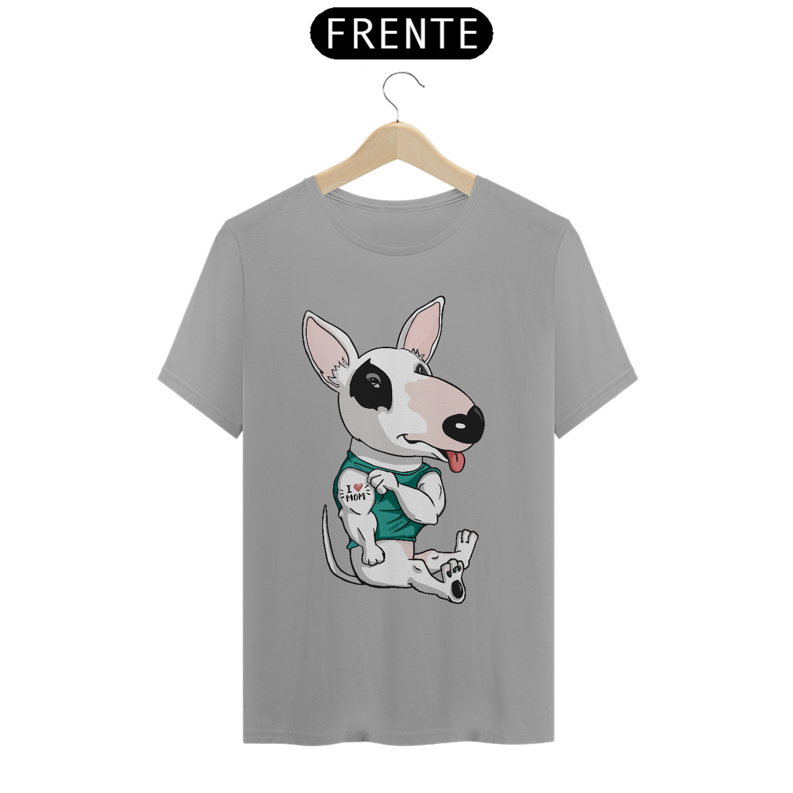 Camiseta Bull Terrier I Love Mom