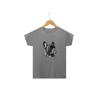 Nome do produto Camiseta Infantil Bulldog Francês Pintura Digital