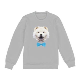Nome do produto Moletom Blusão Chow Chow Creme de Gravatinha