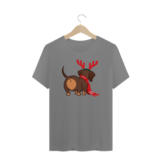 Nome do produto Camiseta Plus Size Dachshund Natal
