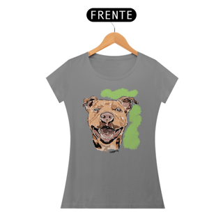 Nome do produto Baby Look Pitbull Pintura Digital
