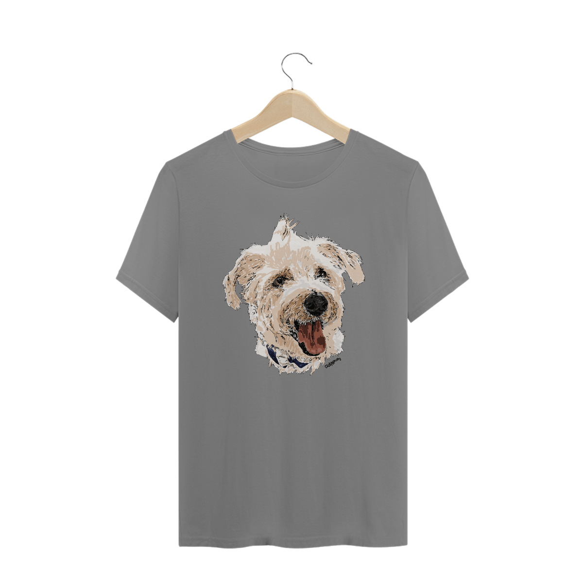 Nome do produto: Camiseta Plus Size Vira-Lata Pintura Digital
