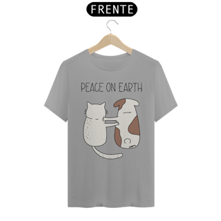 Nome do produto Camiseta Cachorro e Gato - Peace on Earth