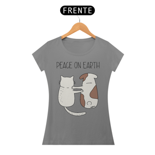 Nome do produto Baby Look Cachorro e Gato - Peace on Earth