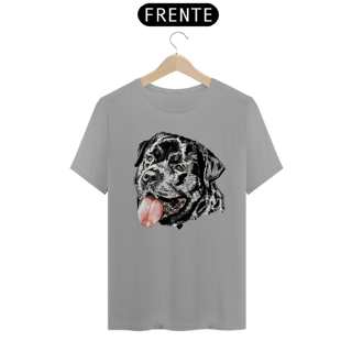 Nome do produto Camiseta Rottweiler Cara Preta Pintura Digital