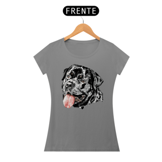 Nome do produto Baby Look Rottweiler Cara Preta Pintura Digital
