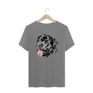 Nome do produto Camiseta Plus Size Rottweiler Cara Preta Pintura Digital