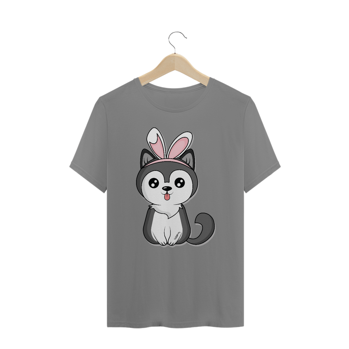 Nome do produto: Camiseta Plus Size Cachorro Páscoa