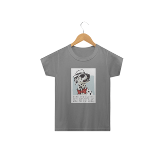 Nome do produto Camiseta Infantil Dálmata de Chapéu e Gravatinha Borboleta