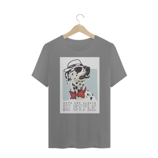 Nome do produto Camiseta Plus Size Dálmata de Chapéu e Gravatinha Borboleta