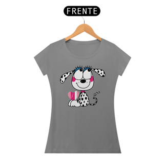 Nome do produto Baby Look Dálmata Filhote Segurando um Coração