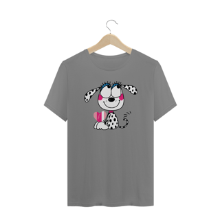 Nome do produto Camiseta Plus Size Dálmata Filhote Segurando um Coração