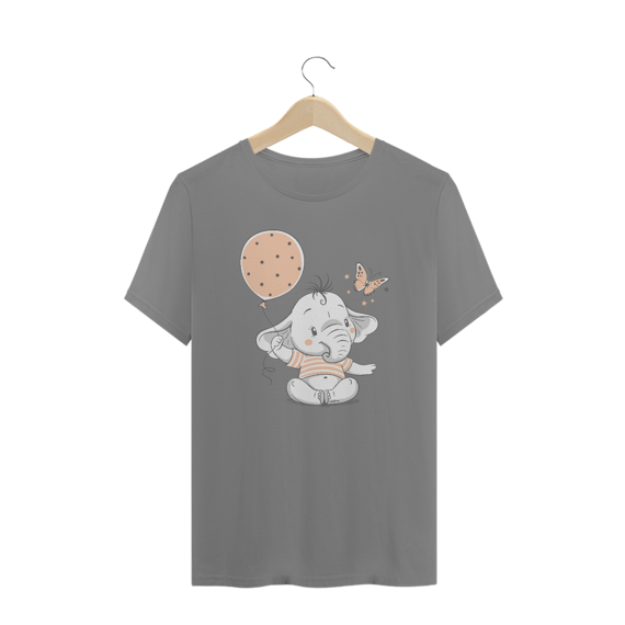 Camiseta Plus Size Elefante - Modelo 2